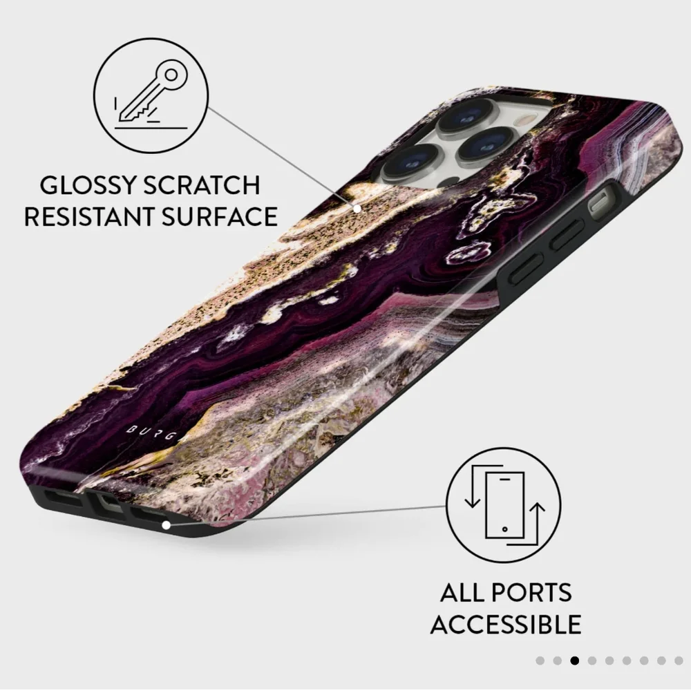Burga Tough iPhone 14 Pro Case Purple Skies New in Box